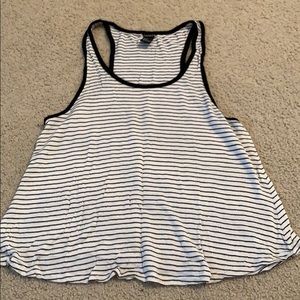 black and white striped tank top